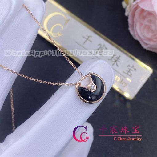 Cartier Amulette De Cartier Necklace Small Model Onyx B7224558 (2)