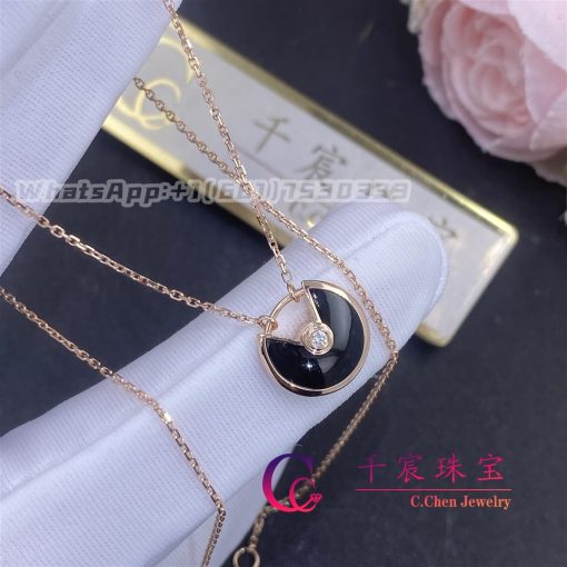 Cartier Amulette De Cartier Necklace Small Model Onyx B7224558 (4)