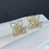 Roberto Coin Princess Flower Earrings In 18k Gold With Diamonds Small Version (1)