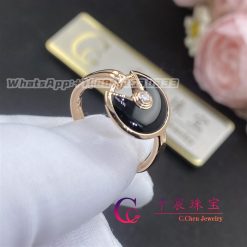 Cartier Amulette De Cartier Ring Black Onyx Diamond B4214800 (5)