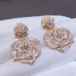 Piaget Rose Earrings in 18K Rose Gold G38U0066