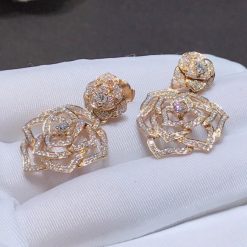 Piaget Rose Earrings in 18K Rose Gold G38U0066