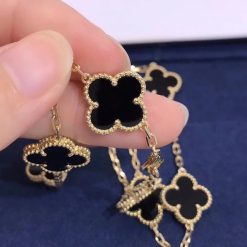 Van Cleef & Arpels Vintage Alhambra Necklace 10 Motifs Onyx VCARA42700