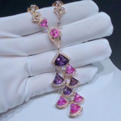 Bvlgari Divas Dream Necklace Amethyst Pink Tourmaline Diamond High Jewelry Necklace 354075