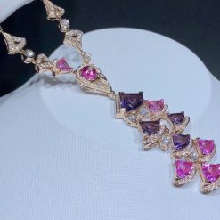 Bvlgari Divas Dream Necklace Amethyst Pink Tourmaline Diamond High Jewelry Necklace 354075