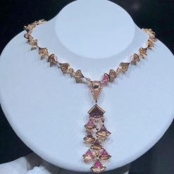 Bvlgari Divas Dream Necklace Amethyst Pink Tourmaline Diamond High Jewelry Necklace 354075