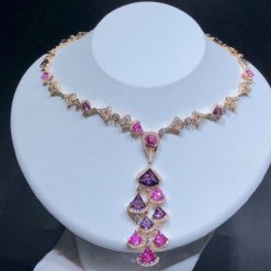 Bvlgari Divas Dream Necklace Amethyst Pink Tourmaline Diamond High Jewelry Necklace 354075