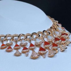 Bvlgari Divas Dream Necklace with Mother-of-pearl and Carnelian and Diamonds 354092