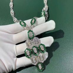 Bvlgari Serpenti Necklace Diamonds and Emeralds CL857752