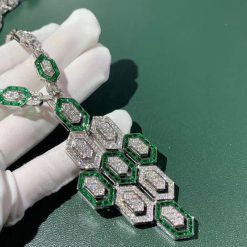 Bvlgari Serpenti Necklace Diamonds and Emeralds CL857752