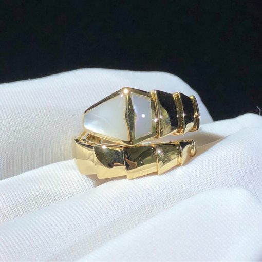 Bulgari Serpenti Ring Intarsio Mother of Pearl An85576