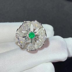 Bulgari Divas Dream Ring White Gold Diamond and Emerald AN857988