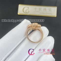 Van Cleef Arpels Vintage Alhambra Ring Rose Gold Diamond Vcarp2r400 (4)