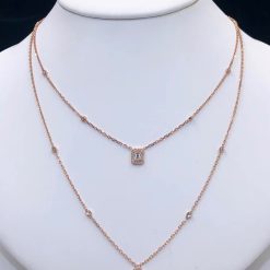 Messika My Twin 2 Rows Pink Gold For Her Diamond Necklace 06506-PG