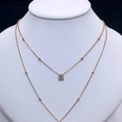 Messika My Twin 2 Rows Pink Gold For Her Diamond Necklace 06506-PG