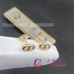 Hermes Chaine Dancre Earrings In Rose Gold Very Small Model H113503b (5)