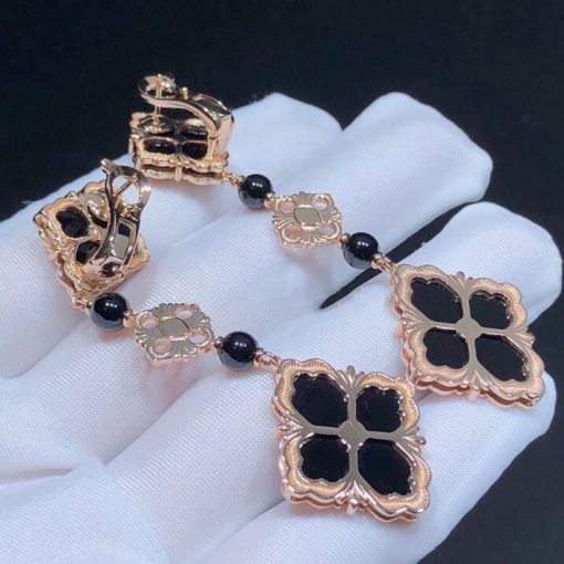 Buccellati Opera Coloured Stones Pendant Earrings 3 Motifs With Onyx (4)