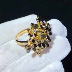 Van Cleef Arpels Frivole Ring 8 Flowers Yellow Gold Diamond VCARB67700