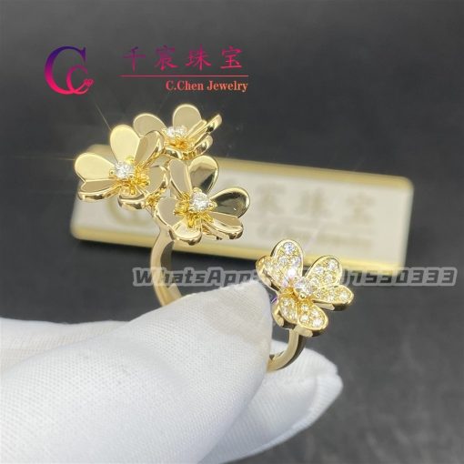 Van Cleef Arpels Frivole Between the Finger Ring Yellow gold Diamond VCARP3W500