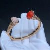 Van Cleef Arpels Perlée Couleurs Bracelet Rose gold, Carnelian, Diamond VCARP27400