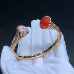 Van Cleef Arpels Perlée Couleurs Bracelet Rose gold, Carnelian, Diamond VCARP27400