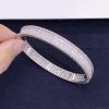 Van Cleef Arpels Perlée Diamonds Bracelet, 3 Rows Diamond White Gold VCARP5E700