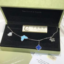 Van Cleef Arpels Lucky Alhambra Gold Bracelet Lapis Lazuli Turquoise