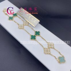 Van Cleef Arpels Vintage Alhambra Necklace 10 Motifs Malachite VCARO9J400