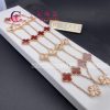 Van Cleef Arpels Vintage Alhambra Long Necklace 20 Motifs Rose gold, Carnelian VCARP7RO00