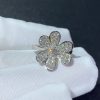 Van Cleef Arpels Frivole Ring 1 Flower White Gold Diamond VCARD31600