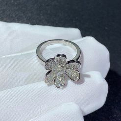 Van Cleef Arpels Frivole Ring 1 Flower White Gold Diamond VCARD31600