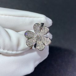 Van Cleef Arpels Frivole Ring 1 Flower White Gold Diamond VCARD31600