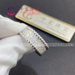 Van Cleef Arpels Perlée Diamonds Ring 3 Rows White Gold Diamond VCARN9Q000