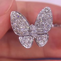 Van Cleef Arpels Two Butterfly Between the Finger ring Diamond Sapphire VCARA13600