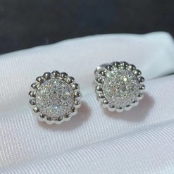 Van Cleef Arpels Perlée Diamonds Earrings White Gold, Diamond VCARO9PF00