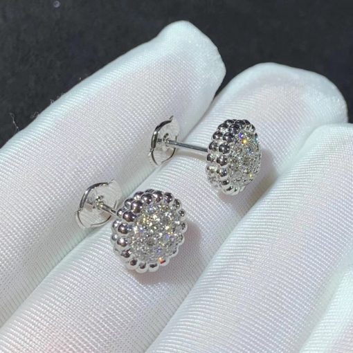 Van Cleef Arpels Perlée Diamonds Earrings White Gold, Diamond VCARO9PF00