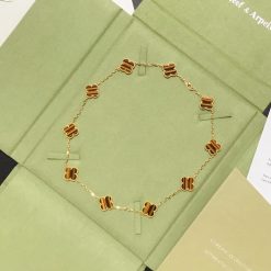 Van Cleef & Arpels Vintage Alhambra Necklace 10 Motifs Tiger Eye VCARD40700