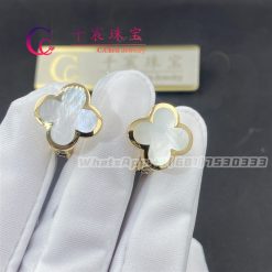 Van Cleef Arpels Pure Alhambra Earstuds Yellow gold Mother-of-pearl VCARA38800