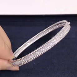 Van Cleef Arpels Perlée Diamonds Bracelet 1 Rows White gold, Diamond VCARP27J00