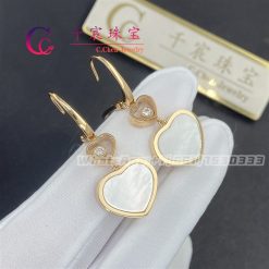 Chopard Happy Hearts Earrings, Ethical Rose Gold, Diamonds Mother-of-pearl 837482-5310