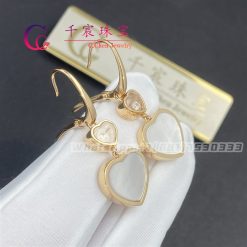Chopard Happy Hearts Earrings, Ethical Rose Gold, Diamonds Mother-of-pearl 837482-5310