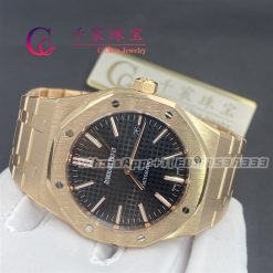 Audemars Piguet Royal Oak Rose Gold Selfwinding 41mm Black Index 15400or Oo 1220or 01 (5)