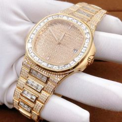 Patek Philippe Nautilus 18k Rose Gold And Diamonds 5719 10g 010 (12)