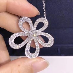 Van Cleef Arpels Flowerlace Pendant White Gold, Diamond VCARP05200