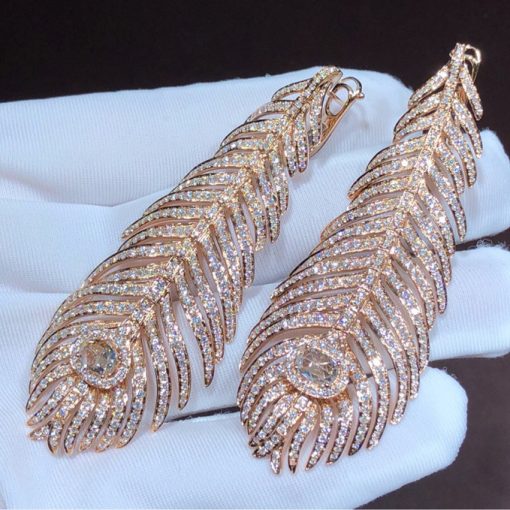 Boucheron Plume De Paon Pendant Earrings JCO01236