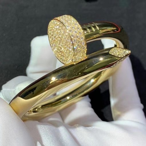 Cartier Juste Un Clou Bracelet Yellow Gold Large Model Diamonds N6712517