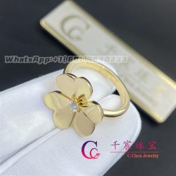 Van Cleef Arpels Frivole Ring 1 Flower Small Model Yellow Gold Vcarp2ds00 (2)