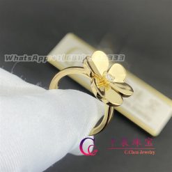 Van Cleef Arpels Frivole Ring 1 Flower Small Model Yellow Gold Vcarp2ds00 (6)