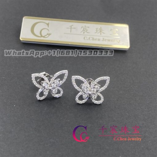 Graff Butterfly Silhouette Diamond Stud Earrings Rge879 (3)