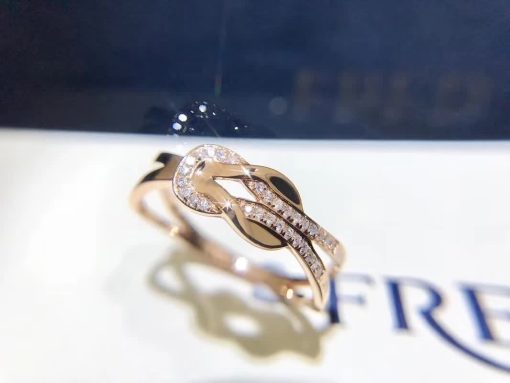 Fred Chance Infinie Ring Small Model 18k Pink Gold and Diamonds 4B0882